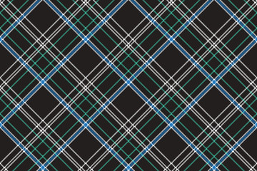 Black check plaid pixel seamless pattern