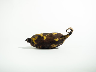 Banana rot isolated on white background