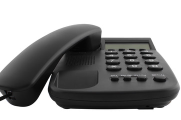 Black desk phone