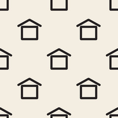 seamless monochrome  house pattern background