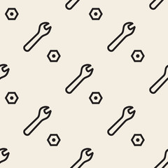 seamless monochrome Instruments tools pattern background