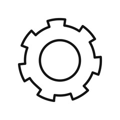 Vector illustration of a flat icon as a gear, picture for an application, website, business presentation, infographics on a white background