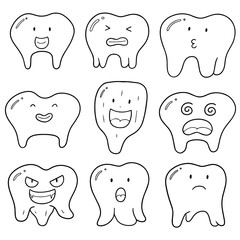 vector set of tooth