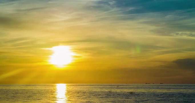 Sunset over the Gulf of Finland time laps