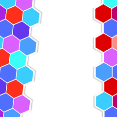 Abstract geometric background with hexagons. Vector design