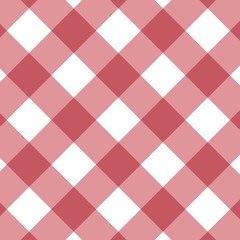 Vector gingham seamless pattern in red