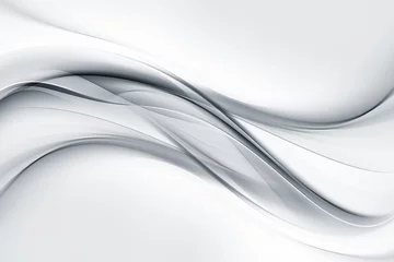Crédence de cuisine en verre imprimé Vague abstraite Fond de vagues grises et blanches lumineuses.