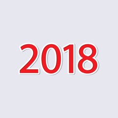 2018 Happy New Year or Christmas Background creative greeting card design