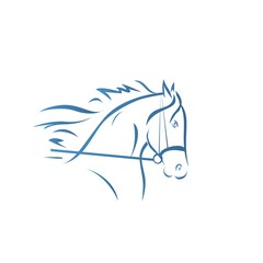 Vector silhouette of a horse's head
