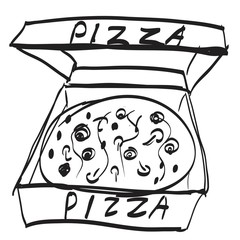 vector illustration of pizza on isolate background