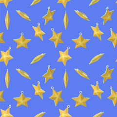 Christmas toy gold star pattern