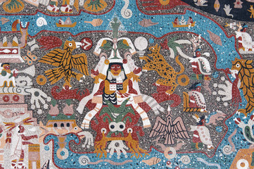 mosaic with old art and craft creation