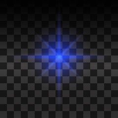 Blue vector glow light effect.