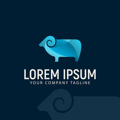 Modern Sheep Logo design concept template