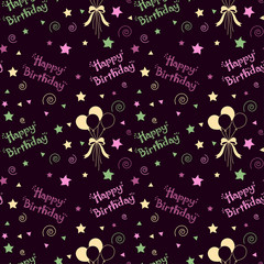 Happy birthday pattern Background