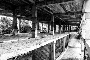 Abandoned unfinished building 