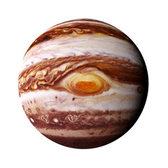 planet Jupiter isolated on white background