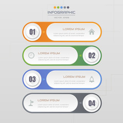 Infographics design template with icons, process diagram, vector eps10 illustration