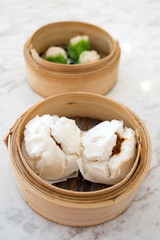 Char Siu Bao - Chinese steamed bun filled with bbq pork