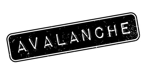 Avalanche rubber stamp. Grunge design with dust scratches. Effects can be easily removed for a clean, crisp look. Color is easily changed.