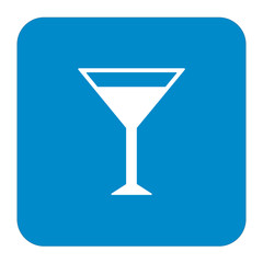 Cocktail glass sign with martini vodka  icon