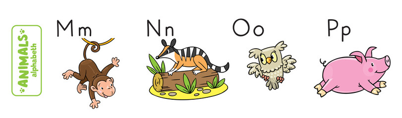 Animals alphabet or ABC.