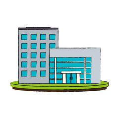 Urban towers building icon vector illustration graphic design