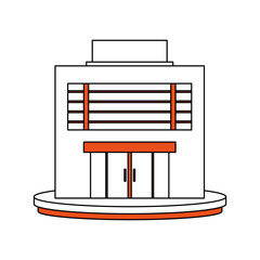 Urban tower building icon vector illustration graphic design