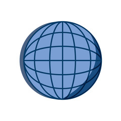 global sphere icon over white background vector illustration