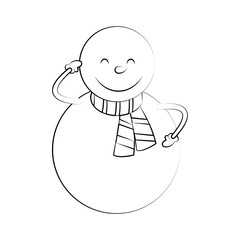 snowman christmas related icon image vector illustration design