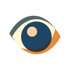 eye icon over white background vector illustration