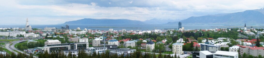 Fototapeta na wymiar Panorama of Reykjavik, Iceland.