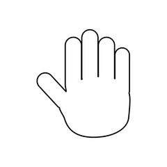 Fototapeta premium human hand icon over white background vector illustration