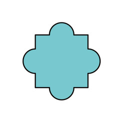 jigsaw puzzle icon over white background vector illustration