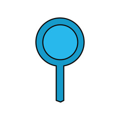 magnifying glass icon over white background vector illustration