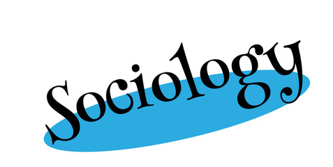 Sociology rubber stamp. Grunge design with dust scratches. Effects can be easily removed for a clean, crisp look. Color is easily changed.