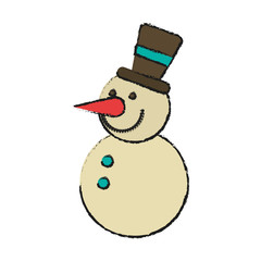 Snowman christmas cartoon icon vector illustration graphic design