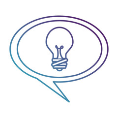 speech bubble with bulb