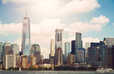 New York city Lower Manhattan skyline