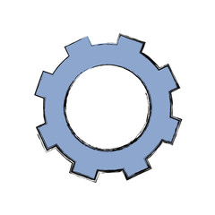 gear wheel icon over white background vector illustration