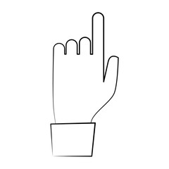 Hand touching something icon vector illustration graphic design