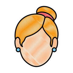 beautiful woman head avatar character