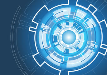 Abstract blue circle technology energy design modern futuristic background vector illustration.