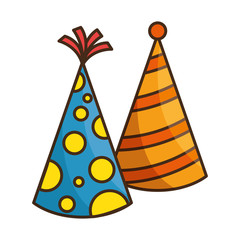 party hats decorative icon