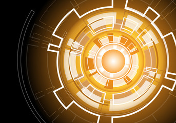 Abstract orange circle technology energy design modern futuristic background vector illustration.