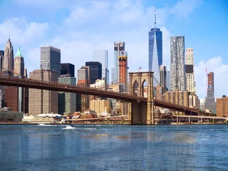Zelfklevend Fotobehang New Yorkse skyline van Lower Manhattan © maglara