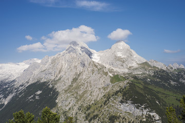 Alpspitze und Hochblassen im Wettersteingebirge,Garmisch-Partenkirchen,Bayern,Deutschland