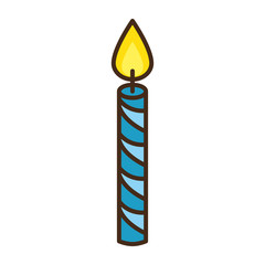 candle birthday isolated icon