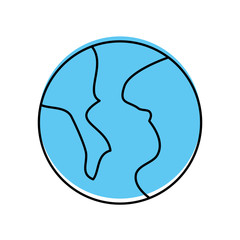 planet earth world system solar icon