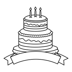 delicious cake with candle